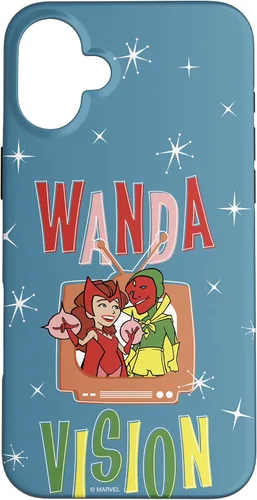 Vista 23 de Marvel WandaVision Wanda & Vision Retro TV Artwork - Carcasa para iPhone 17