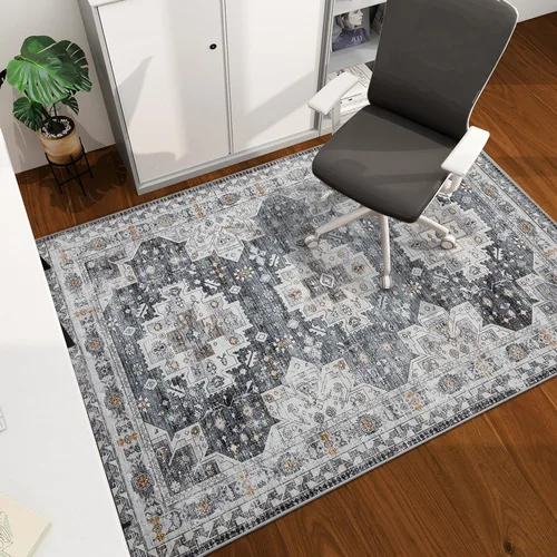 Vista 66 de Tapete para silla de oficina para suelo de madera dura, 48"x36" tapete protector de escritorio de computadora de fácil deslizamiento para silla Hoja