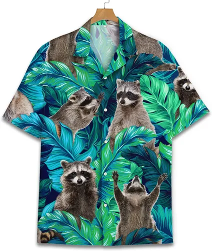 Vista 4 de Divertidas camisas hawaianas de caballo para hombres y mujeres, amor carreras de caballos hawaiano de verano de manga corta casual de ajuste
