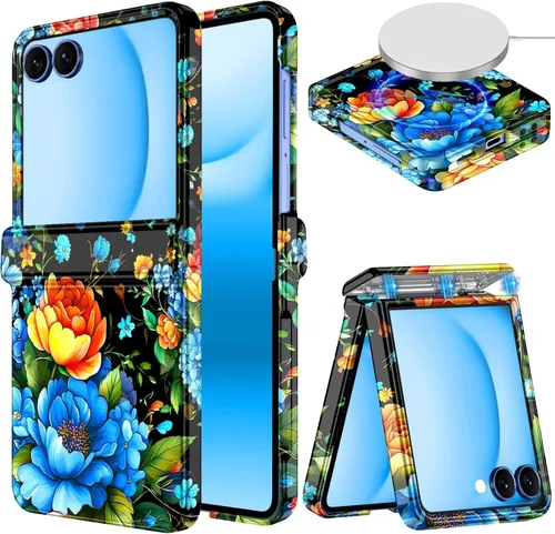 Vista 30 de Hekodonk Funda para Galaxy Z Flip 7, compatible con MagSafe, protector de pantalla integrado, protección de bisagra, magnética, delgada, a prueba