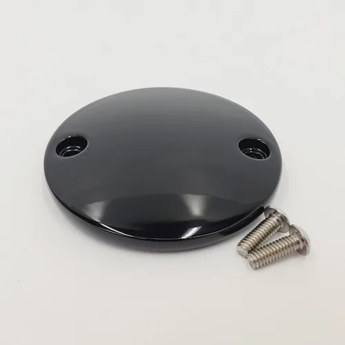 Vista 2 de Cubierta de temporizador/temporizador de aluminio liso negro brillante para Harley M8 Touring 2017+