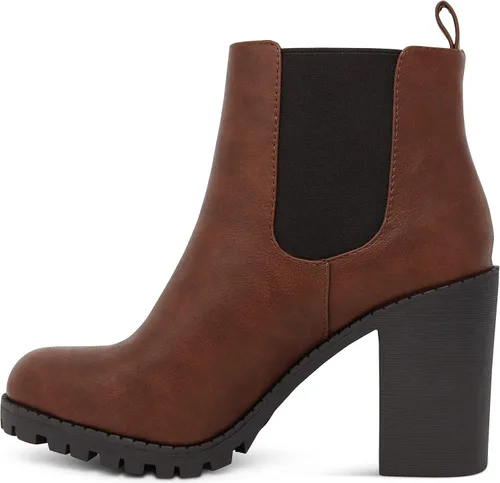 Vista 5 de MARCOREPUBLIC Botines de tacón apilados con punta redonda para mujer de Geneva