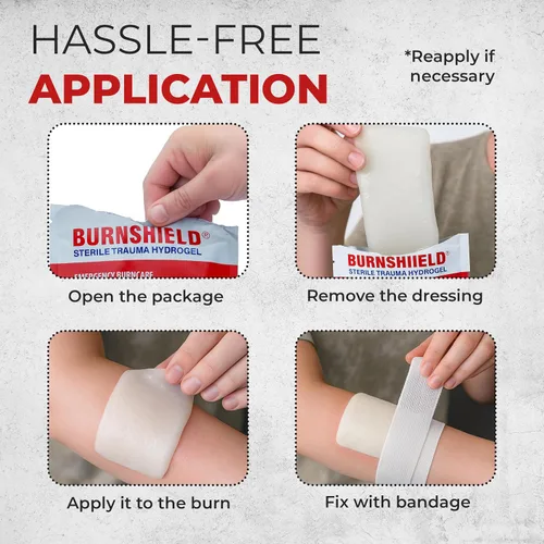 Vista 5 de Burnshield - Apósito para quemaduras de dedos (1.0 x 19.7 in) (estéril y envuelto individualmente)