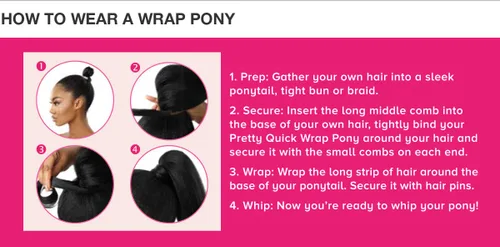 Vista 4 de Outre Cola de caballo Pretty Quick Sleek Straight 24" (1-Jet Black)