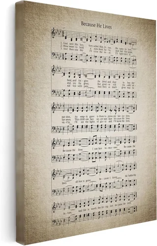 Vista 8 de Poster Master Lienzo How Great Thou Art - Impresión de partituras de música retro, arte de pared de himnario, regalo para hombres, mujeres