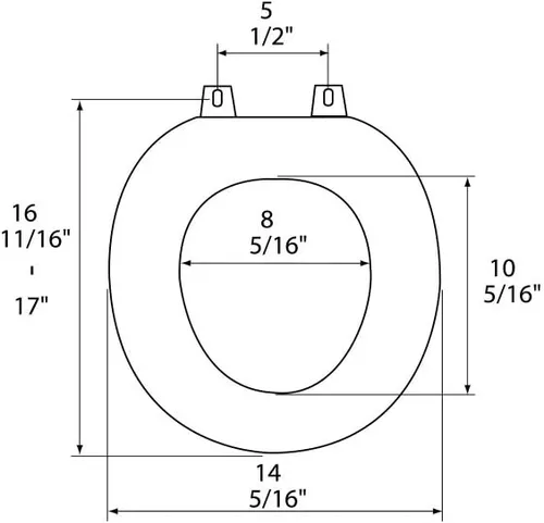 Vista 5 de 1Q1R6-00BN Asiento de inodoro de madera moldeada prémium con bisagra de metal de un solo poste, redondo, color blanco con níquel cepillado
