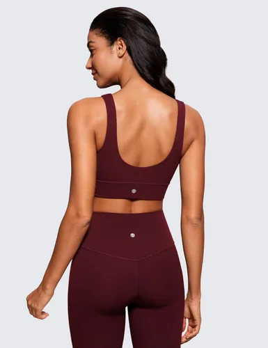 Vista 89 de CRZ YOGA Butterluxe - Brasier deportivo con espalda en U para mujer, cuello redondo, acolchado, de bajo impacto, para yoga, entrenamiento