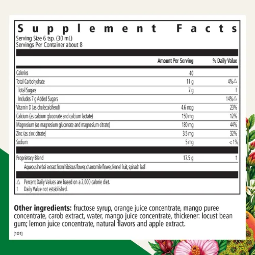 Vista 2 de Floradix Fórmula líquida mineral y vitamínica de calcio y magnesio, suplemento de apoyo óseo con calcio, magnesio, vitamina D y zinc, vegetariano