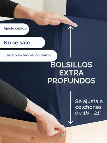 Vista 3 de Juego de sábanas tamaño Queen con bolsillos extra profundos, sábanas transpirables y refrescantes de 4 piezas, ropa de cama de lujo para hotel
