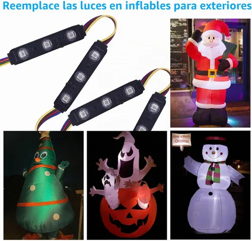 Vista 5 de Luces LED para ventana, luces LED para escaparate, impermeables, luces decorativas de negocios, 12 V, 5050, luces LED para publicidad, letreros LED