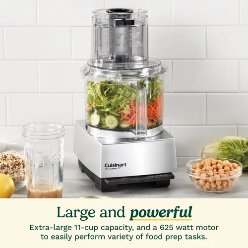 Vista 4 de Cuisinart Procesador de alimentos, Pro Custom de 11 tazas, cromo cepillado, DLC-8SBCYP1