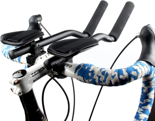 Vista 7 de Barras Aerodinámicas para Bicicleta de Aleación de Aluminio Barra de Reposabrazos para Bicicleta de Carretera Carreras de Bicicletas TT Manillar