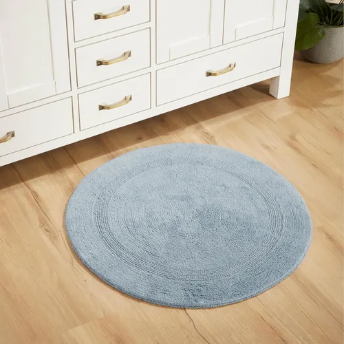 Vista 343 de Better Trends - Juego de 2 alfombras de baño 100% algodón, extra suaves, con borlas, de 17" x 24", alfombra de baño superabsorbente y reversible