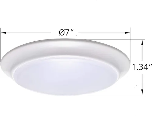 Vista 6 de LIT-PaTH lámpara LED de techo de montaje empotrado, regulable, 7 pulgadas, 11.5 W, 900 lúmenes, carcasa de aluminio más cubierta de PC 3000k