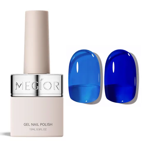 Vista 67 de MEGIOR Esmalte de uñas de gel libre de TPO, 0.5 onzas líquidas, base de gel transparente para remojar la lámpara de uñas LED, capa base de larga