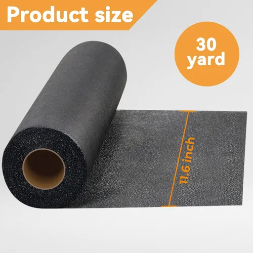 Vista 2 de PLANTIONAL Interfaz Fusible no tejido no tejido negro de peso medio: 11.6 "x 30yd Interfaz no tejida de peso medio en poliéster Interfaz de una cara