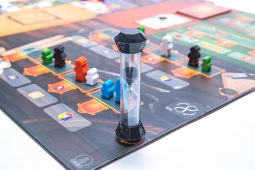 Vista 5 de Stonemaier Games: Péndulo por Travis P Jones Un juego de mesa de estrategia de colocación de trabajadores, optimización del tiempo El tiempo es