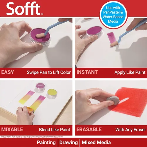 Vista 6 de Sofft Artist Tools by GOLDEN, Covers - Paquete mixto (paquete de repuesto), paquete de 40, pasteles profesionales para artistas