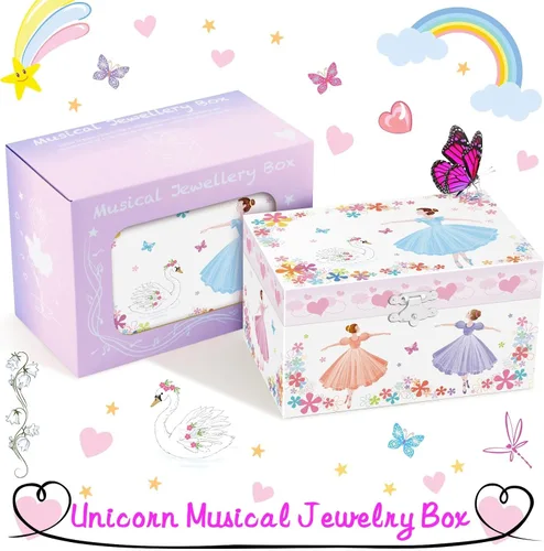 Vista 4 de RR ROUND RICH DESIGN Joyero musical para niñas rosa