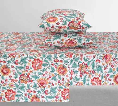 Vista 18 de Feather & Stitch - Juego de sábanas de 100 % algodón más suaves, ropa de cama de tejido percal de 300 hilos, bolsillo profundo de 16 pulgadas