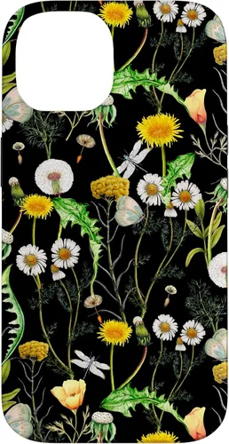 Vista 4 de iPhone 11 Pro Wildflowers Botanical Daisy Flores Dandelion Libélula Estuche de regalo