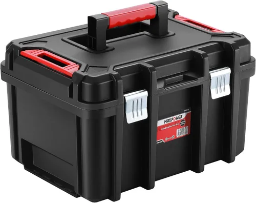 Vista 13 de MAXPOWER Caja de herramientas pequeña, cajas de herramientas de plástico de Rojo