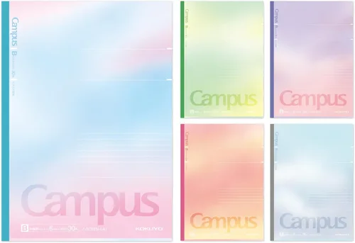 Vista 12 de KOKUYO Cuadernos de composición, paquete de 5 cuadernos Campus Semi-B5 Comp con punto A a rayas de 0.276 in, 30 hojas, cuaderno rayado escolar