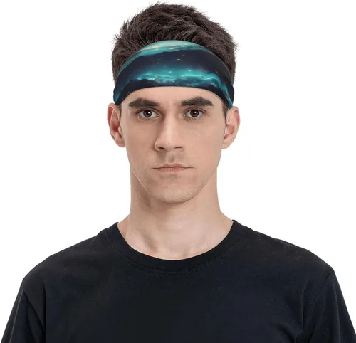 Vista 9 de Science Fiction Stars Fashionable Sports Decorative Sweatband - Comfortable and Breathable Suitable for Hiking Running Fitness Usable in All Seasons