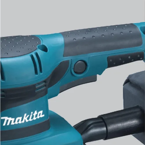 Vista 5 de Makita Lijadora de acabado de hojas, 1/3 pulgadas, 1.7 A, verde azulado (BO3710)