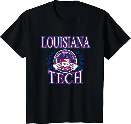 Vista 15 de Louisiana Tech Bulldogs Laurels Logo Officially Licensed T-Shirt