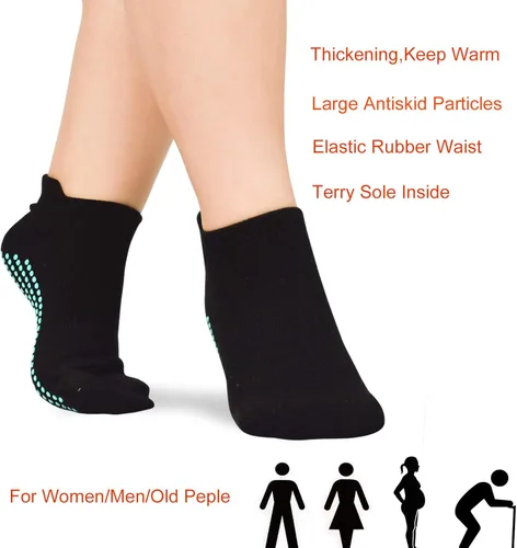 Vista 6 de ELUTONG Calcetines antideslizantes para yoga pilates 4 pares de calcetines adhesivos de ballet entrenamiento hospital para mujer