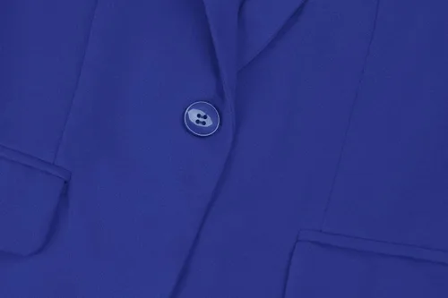 Vista 6 de MINTLIMIT Blazer de manga 34 para mujer, blazer de oficina con un botón y bolsillos