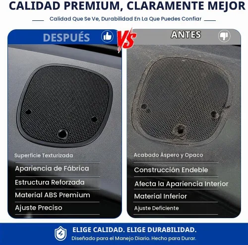 Vista 6 de PIT66 Cubierta de parrilla para altavoz frontal compatible con Chevy Blazer 98-05/98-05 GMC Jimmy rejilla negra