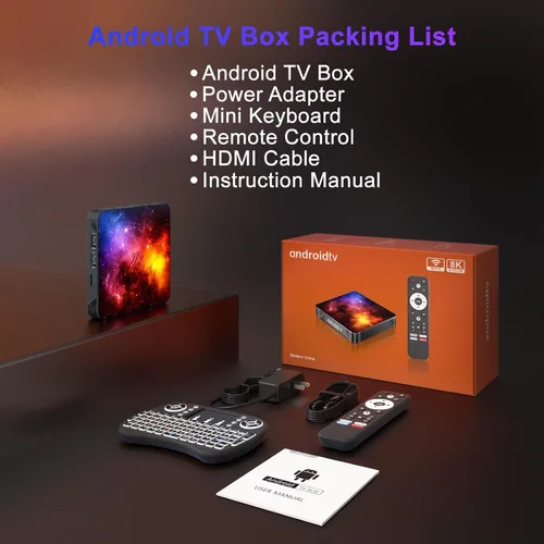 Vista 12 de Android 14.0 TV Box 4GB RAM 64GB ROM, procesador de cuatro núcleos, mini