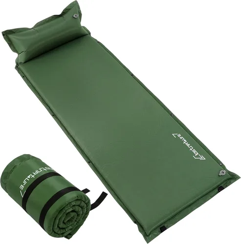 Vista 9 de Clostnature Colchoneta de dormir autoinflable para camping, almohadilla de campamento de 1.5/2/3 pulgadas, almohadilla de colchón inflable ligera