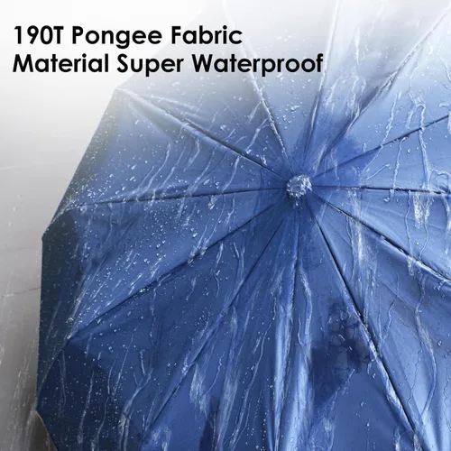 Vista 6 de travel inspira Reverse Umbrella Automatic OpenClose, Inverted Folding Umbrella with Reflective Stripes UPF 50+ 99% UV Protection Compact Heavy-Duty