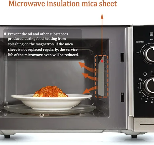 Vista 5 de 5 piezas de horno de microondas, cubierta universal para guía de ondas, hoja de mica, horno de microondas, pieza de reparación para cocina, hogar