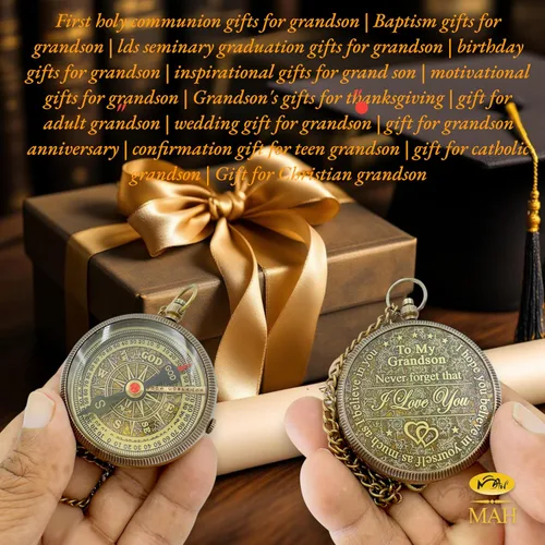Vista 4 de Brass Compass Gift to My Son Never Forget I Love You, Sentimental Keepsake from Mom Dad Grandparents, Inspirational Guidance Compass Gift for Son