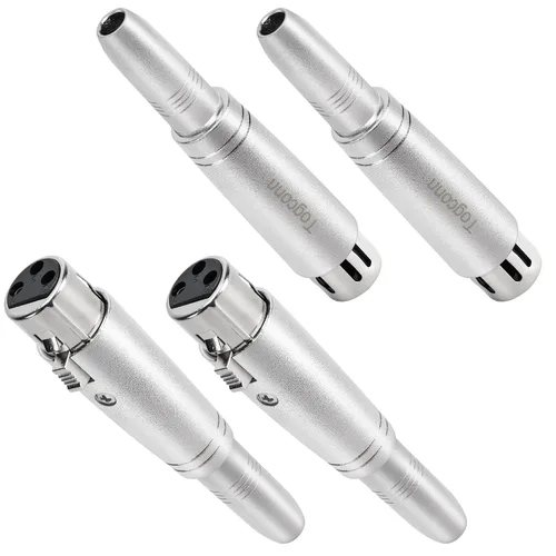 Vista 11 de Adaptador TRS Hembra de 1/4" a XLR Paquete de 2 - Conector TRS de 6.35mm 1/4" a XLR