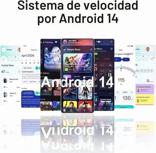 Vista 6 de 25 teléfono ultra desbloqueado, 8GB+256GB Android 14.0 teléfono Gris