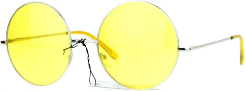 Vista 2 de Hippie Groovy Gradient Oversize Anteojos de sol redondos Lennon grandes