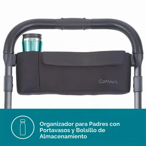 Vista 10 de Contours Element Side by-Side - Cochecito convertible para niños pequeños y bebés, individual a doble, opciones de asientos reversibles, compatible