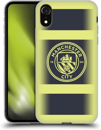 Vista 151 de Head Case Designs Funda de gel con licencia oficial del Manchester City Man City FC Away 2022/23 [protección de grado militar] compatible con Apple