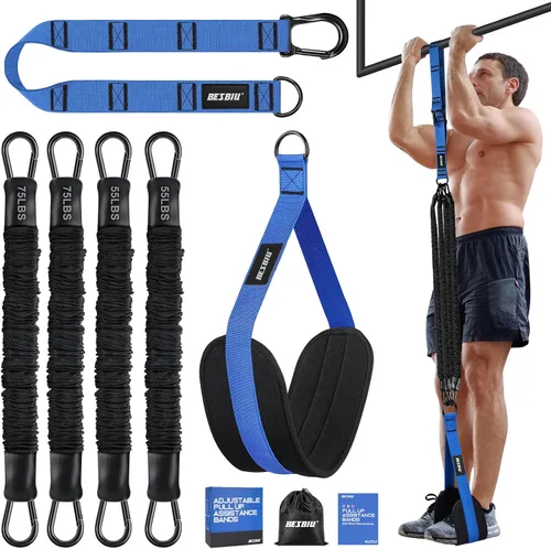 Vista 11 de Pull Up Assistance Bands 260lbs, Heavy Pull Up Bands Resistance Bands for Pull Ups Working Out with Feet Rest, Pull Up Bar Bands Assistance Bands
