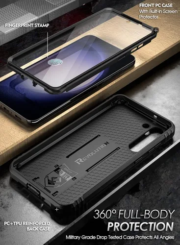Vista 2 de Poetic Revolution - Funda compatible con Galaxy S23+ Plus 5G de 6.7 pulgadas, funda protectora de cuerpo completo resistente a prueba de golpes