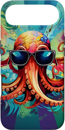 Vista 27 de iPhone 11 Pro That's One Cool Pultopus Pulpo colorido con funda para gafas de sol