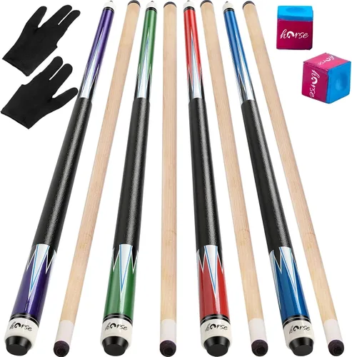 Vista 11 de Juego de tacos de billar LOTKEY de 4/3 / 2/1 - 1.47 m 18~21 oz con madera de arce canadiense, tacos de billar profesionales duraderos para jugadores
