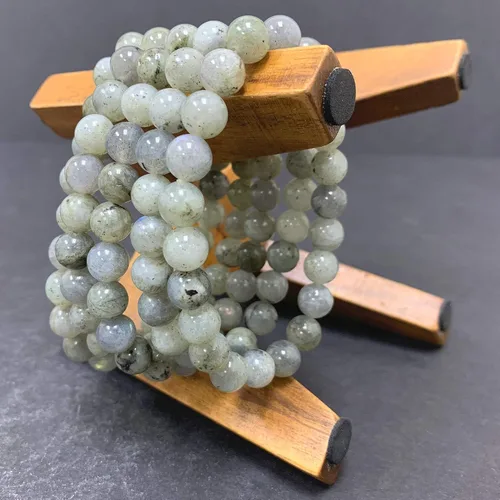 Vista 686 de Gem Avenue Handmade Round Bead Stretch Bracelet Unisex Natural Stone Beaded Jewelry for Men & Women, Elastic Wristband for Daily Wear