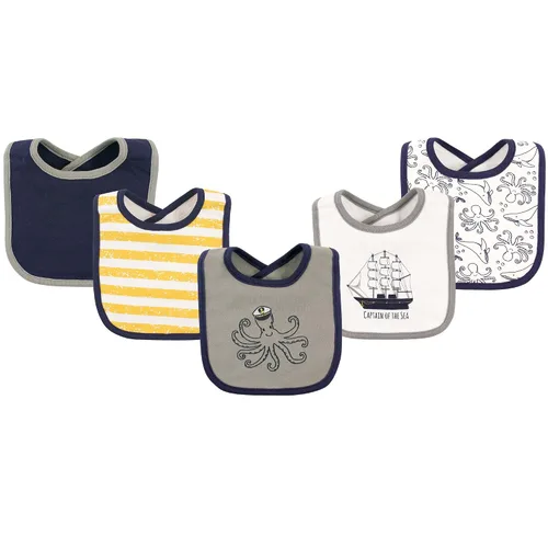 Vista 65 de Hudson Baby Baberos unisex de algodón para bebé, nube rosa, talla única (paquete de 2)