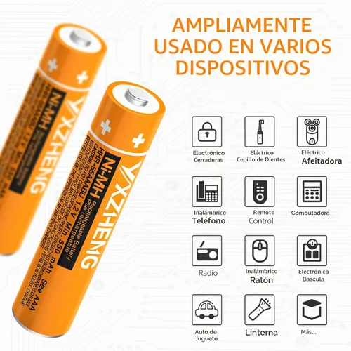 Vista 7 de Batería AAA 8PCS 1.2V 550mAh recargable NI-MH HHR-55AAABU compatible con teléfonos inalámbricos Panasonic DECT 6.0 Reciclable más de 2000 veces